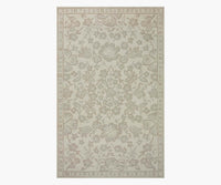 Tracy & Co Arboretum Rose Garden Wool-Hooked Rug - Ivory