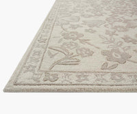 Tracy & Co Arboretum Rose Garden Wool-Hooked Rug - Ivory