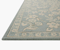 Tracy & Co Arboretum Rose Garden Wool-Hooked Rug - Jade