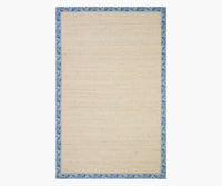 Tracy & Co Costa Wildwood Jute Rug - Ivory & French Blue