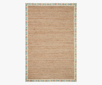 Tracy & Co Costa Mughal Rose Jute Rug - Natural & Cream