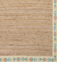 Tracy & Co Costa Mughal Rose Jute Rug - Natural & Cream