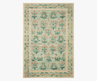 Tracy & Co Eden Mughal Rose Power Loomed Rug - Moss