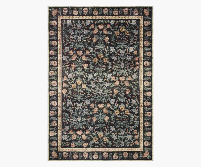 Tracy & Co Eden Mughal Garden Power Loomed Rug - Black