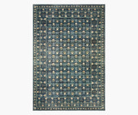 Tracy & Co Eden Lattice Power Loomed Rug - Indigo