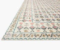 Tracy & Co Eden Lattice Power Loomed Rug - Ivory