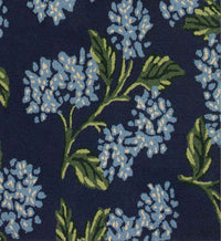 Tracy & Co Joie Hydrangea Wool-Hooked Rug - Navy