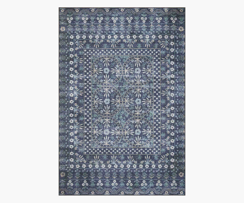 Tracy & Co Maison Rosette Power Loomed Rug - Blue