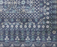 Tracy & Co Maison Rosette Power Loomed Rug - Blue