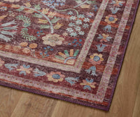 Tracy & Co Maison Frances Power Loomed Rug - Burgundy