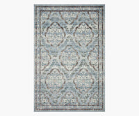 Tracy & Co Courtyard Chateau Printed Rug - Blue