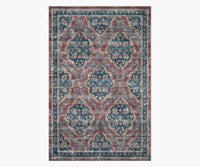 Tracy & Co Courtyard Chateau Printed Rug - Red