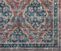 Tracy & Co Courtyard Chateau Printed Rug - Red