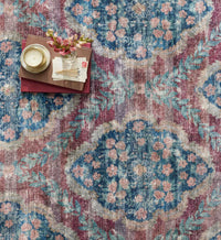 Tracy & Co Courtyard Chateau Printed Rug - Red
