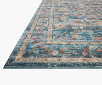Tracy & Co Courtyard Eve Printed Rug - Blue