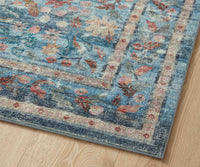 Tracy & Co Courtyard Eve Printed Rug - Blue