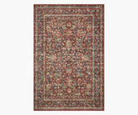 Tracy & Co Courtyard Eve Printed Rug - Crimson