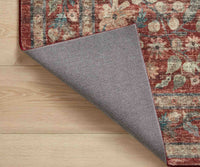 Tracy & Co Courtyard Eve Printed Rug - Crimson