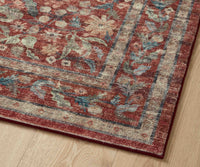 Tracy & Co Courtyard Eve Printed Rug - Crimson