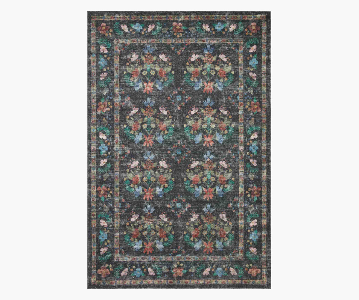 Tracy & Co Courtyard Seville Printed Rug - Charcoal