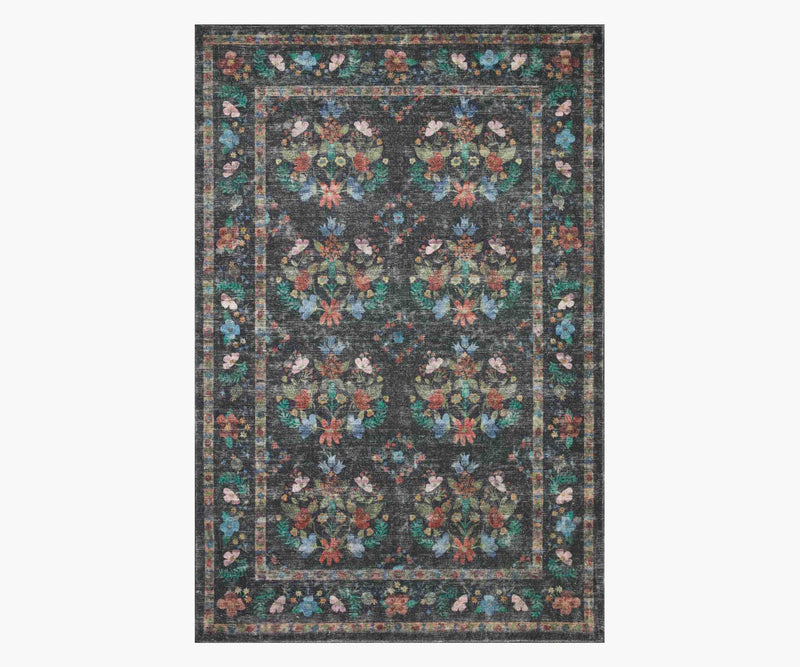 Tracy & Co Courtyard Seville Printed Rug - Charcoal