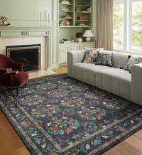 Tracy & Co Courtyard Seville Printed Rug - Charcoal