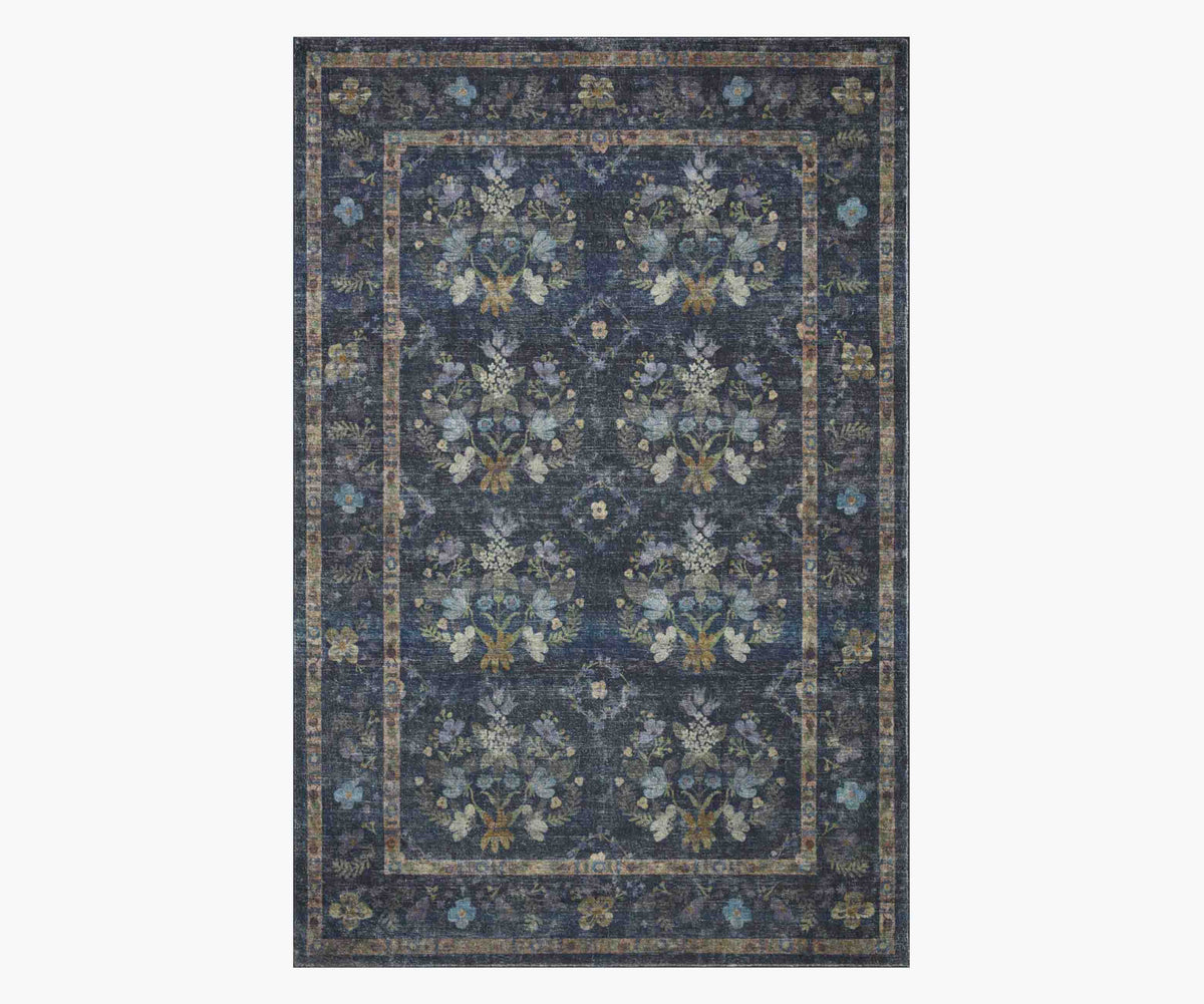 Tracy & Co Courtyard Seville Printed Rug - Navy