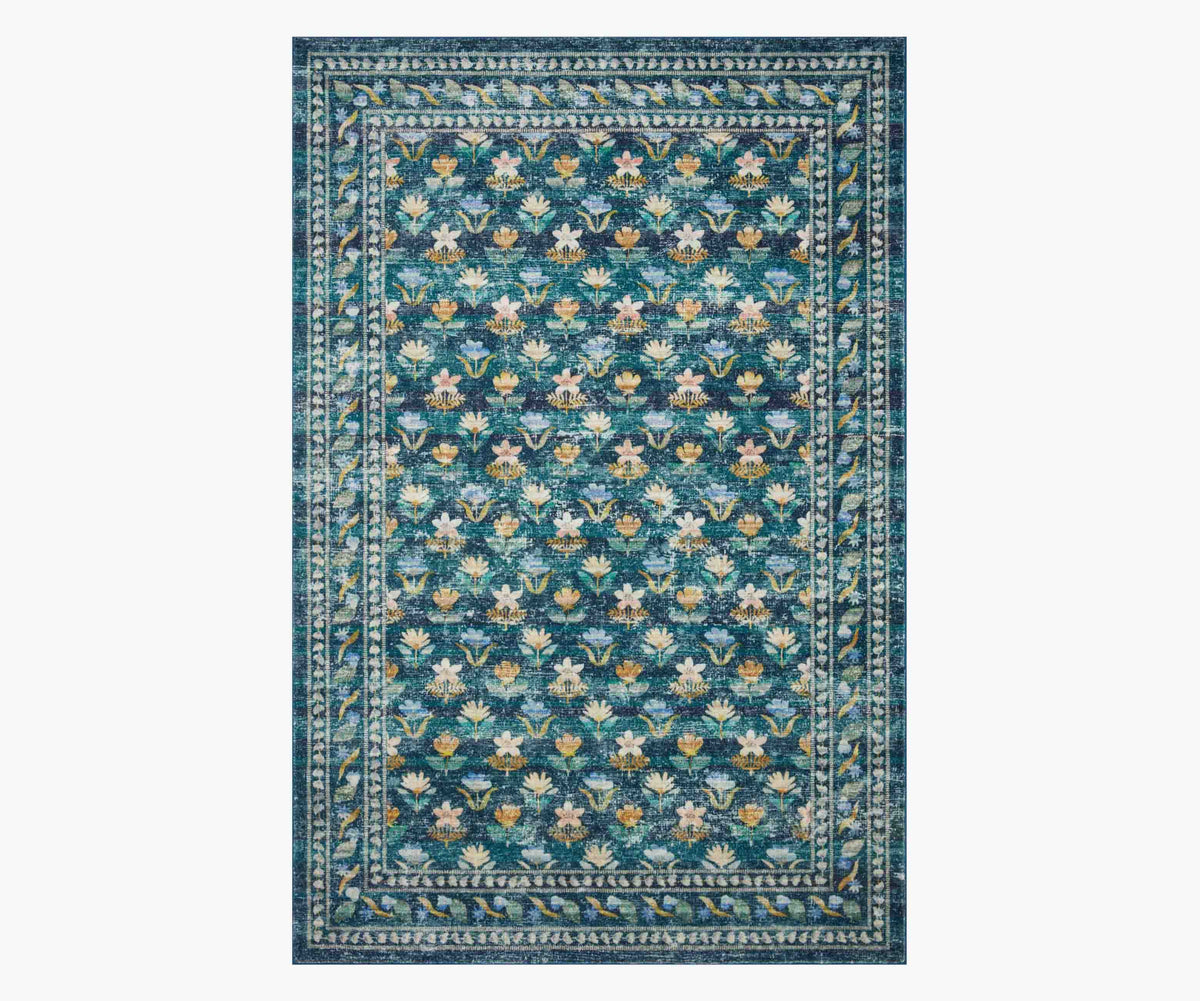 Tracy & Co Courtyard Hadley Printed Rug - Emerald