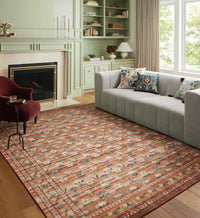 Tracy & Co Courtyard Hadley Printed Rug - Terracotta