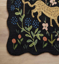 Tracy & Co Menagerie Wool-Hooked Rug - Black