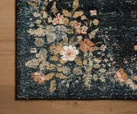 Tracy & Co Laurel Strawberry Fields Medallion Power Loomed Rug - Navy