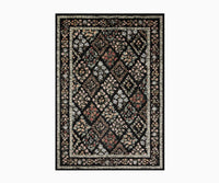 Tracy & Co Laurel Parquet Power Loomed Rug - Black