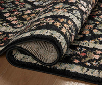 Tracy & Co Laurel Parquet Power Loomed Rug - Black