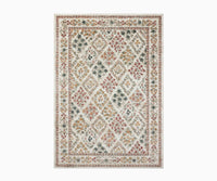 Tracy & Co Laurel Parquet Power Loomed Rug - Cream
