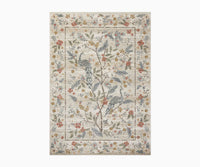 Tracy & Co Laurel Peacock Garden Power Loomed Rug - Cream