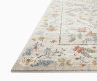 Tracy & Co Laurel Peacock Garden Power Loomed Rug - Cream