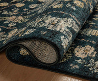 Tracy & Co Laurel Peacock Garden Power Loomed Rug - Navy