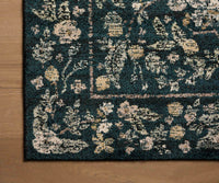 Tracy & Co Laurel Peacock Garden Power Loomed Rug - Navy