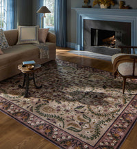 Tracy & Co Canopy Edie Printed Rug - Aubergine
