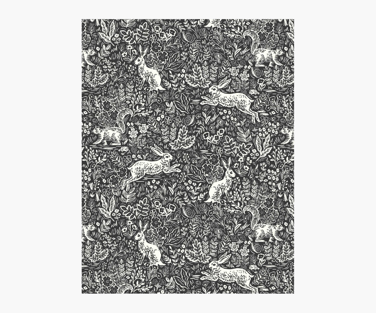 Tracy & Co Fable Wallpaper Sample - Black & White