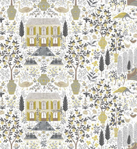 Tracy & Co Camont Wallpaper - Linen & Metallic Gold