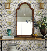 Tracy & Co Camont Wallpaper - Linen & Metallic Gold