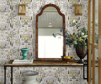 Tracy & Co Camont Wallpaper Sample - Linen & Metallic Gold