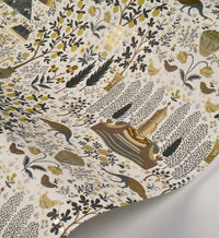 Tracy & Co Camont Wallpaper - Linen & Metallic Gold