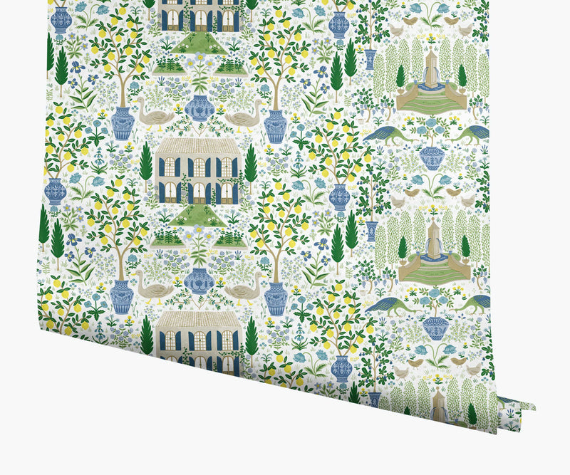 Tracy & Co Camont Wallpaper - Blue & Green