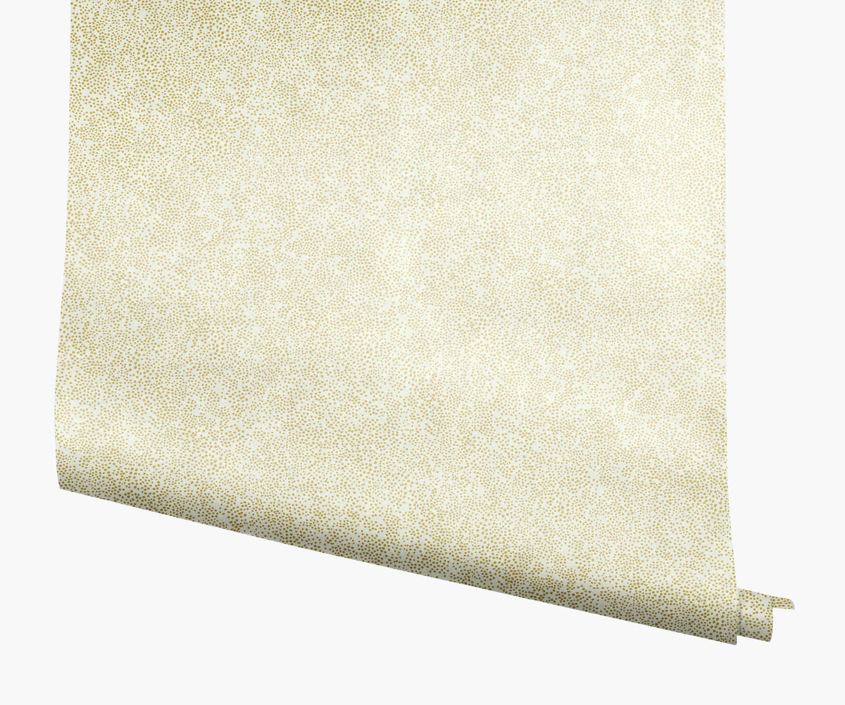 Tracy & Co Champagne Dots Wallpaper - Metallic Gold & White