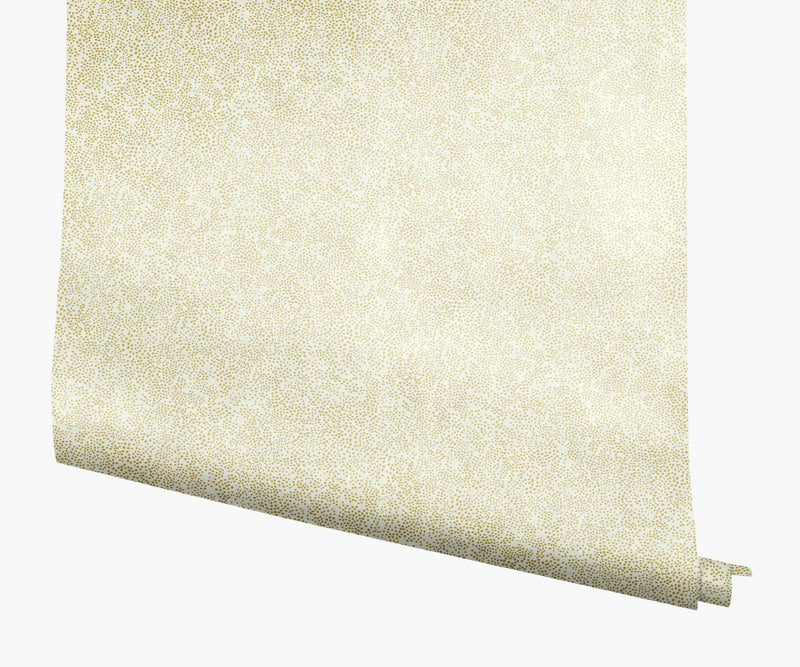 Tracy & Co Champagne Dots Wallpaper - Metallic Gold & White