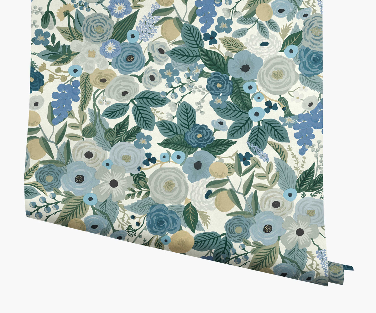 Tracy & Co Garden Party Wallpaper - Indigo Multi