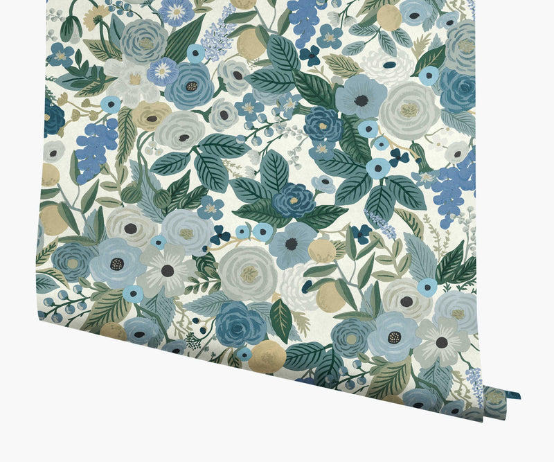 Tracy & Co Garden Party Wallpaper - Indigo Multi