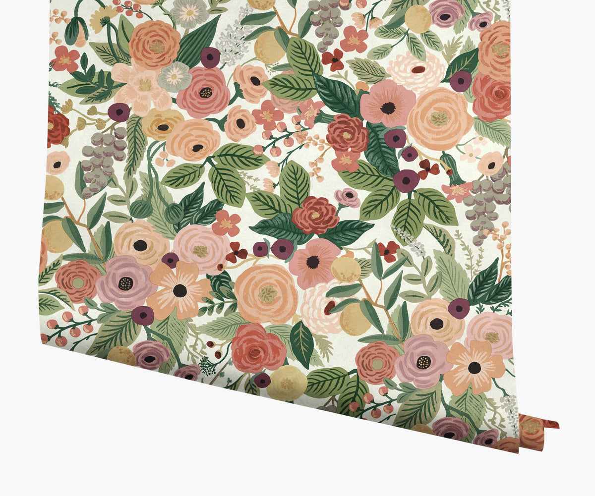 Tracy & Co Garden Party Wallpaper - Burgundy Multi